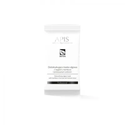 Zdjęcie produktu dla Apis Detox Maska algowa z węglem z bambusa i jonizowanym srebrem, 20g