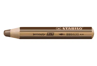Zdjęcie produktu dla Stabilo Woody 3w1 – Intensywnie brązowe kredki do twórczych inspiracji!