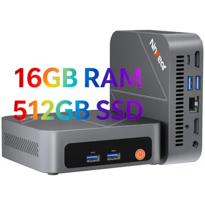 Produktbild von Mini PC W-11 AMD Ryzen 7430U(bis 4,3GHz),16+512G Mini Computer für Büro & Home,
