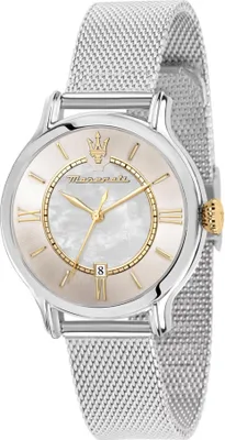 A close-up studio shot of a women's wristwatch.