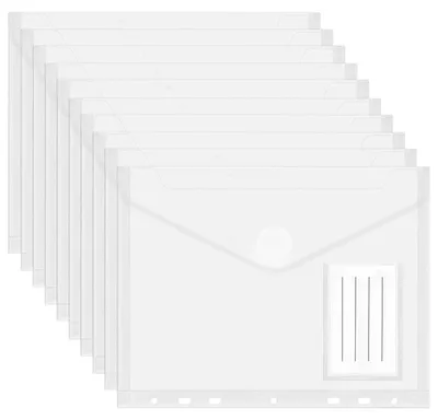 Productafbeelding van 10 A5-documentenmappen, archiefmappen, A5-mappen voor kantoor- en schoolmateriaal (transparant)