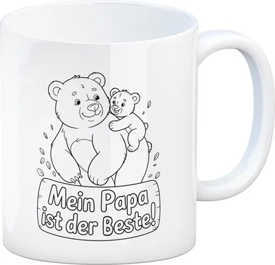 Produktbild von Bären Kaffeebecher zum Ausmalen Mein Papa ist der Beste