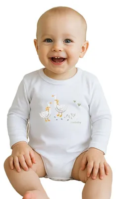Produktbild von Babybody mit Aufdruck New Baby Goose, Gr. 62 (3-6m)