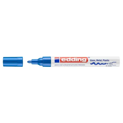 Obrázek produktu pro Edding 750, Modrá, Jemný hrot, Modrá, Bílá, Plast, Výrazný, 2 mm