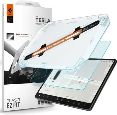 Immagine prodotto di Spigen Tesla Model Y/3 Protezione per lo schermo in vetro temperato "EZ FIT"