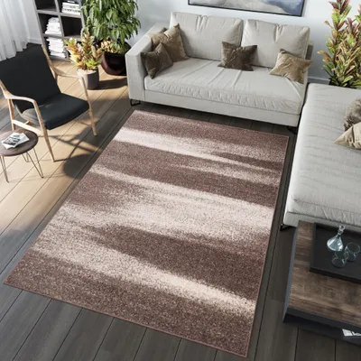 Immagine prodotto di Tappeto soggiorno camera da letto a pelo corto moderno design screziato beige marrone ÖKOTEX 160 x 220 cm