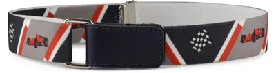 Image de Ceinture élastique pour enfants Ladeheid, 1 à 12 ans, 34 à 90 cm, P15 (bleu marine/gris/motif course, 0 à 2 ans)