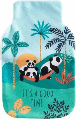 Image de Housse de bouillotte Famille panda