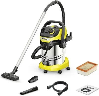 Image de Aspirateur Eau et Poussière Kärcher WD 6 P S V-30/6/22/T, Cuve Inox 30 L, 1300W, Prise d'asservissement