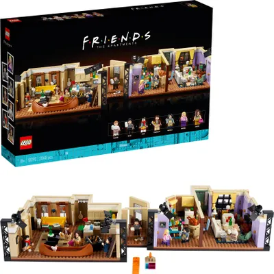 Produktbild von LEGO 10292 Icons Friends Apartments, ikonischer Modellbausatz der Zimmer aus der TV-Serie mit 7 Minifiguren, Geschenk für Erwachsene