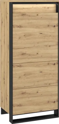 Produktbild von Furniture24 Schrank Quant QA-07, Highboard, Wohnzimmerschrank, Kommode, 1 Türm LED Beleuchtung
