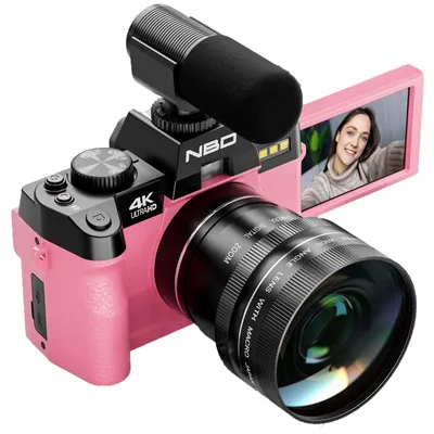 Produktbild von NBD 4K-Video 30fps & 48MP Digitalkamera – Perfekt für YouTube! Mit manueller Fokus, Weitwinkel- & Makroobjektiv, 16-fachem Zoom, WIFI.