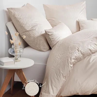 Produktbild von Janine Interlock Jersey Bettwäsche Classic 155x220 cm + 80x80 cm naturell