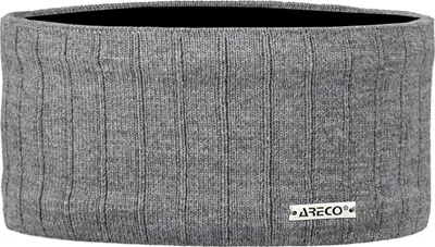 Areco Rippen-Strick Stirnband Merino Classic in grau