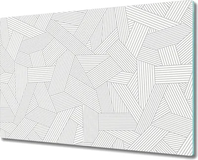 Produktbild von Glas Schneidebrett Herdabdeckplatten Schneideplatten - 80x52 cm - Linienornament