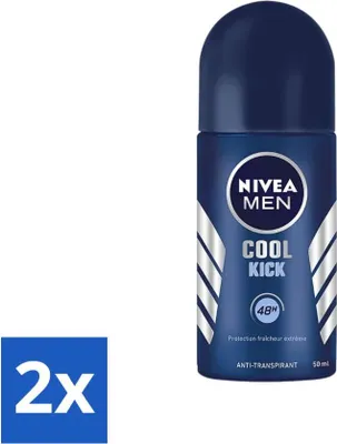 Zdjęcie produktu dla Nivea - Cool Kick - dezodorant w kulce dla mężczyzn - 48 godzin ochrony - 50 ml - Value pack - 2 szt