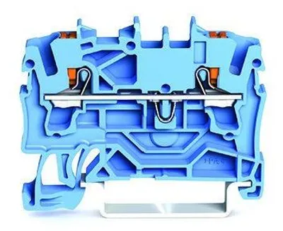 Produktbild von WAGO 2202-1204 2-Leiter-Durchgangsklemme ,mit Drücker,2,5mm²,blau
