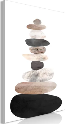 Produktbild von Vliesstoff Leinwandbild - The Art of Balance 80x120 cm Abstrakt b-A-0919-b-a