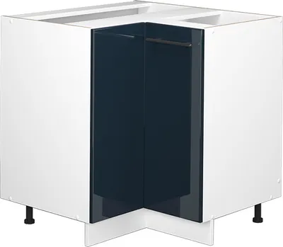 Produktbild von Eckunterschrank Vicco Fame-Line Dunkelblau Hochglanz 80.5 cm ohne Arbeitsplatte, Model 49702
