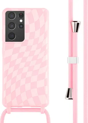 Produktbild von imoshion SilikonHülle design mit Band Samsung Galaxy S21 Ultra - Retro Pink