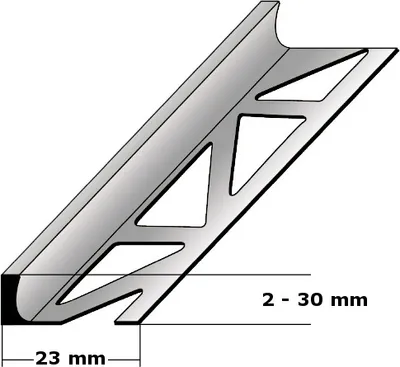 Produktbild von PROVISTON Dehnungsfugenprofile | 10 x 23 x 2500 mm | Fliesentrennprofile Fugenleisten Metallprofile Bodenprofile Aluminium eloxiert Aluminiumfarbend