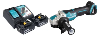 Produktbild von Makita DGA 520 RGX1 Akku Winkelschleifer 18 V 125 mm X-LOCK Brushless + 2x Akku 6,0 Ah + Ladegerät
