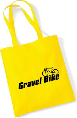 Produktbild von Huuraa Jutebeutel Gravel Bike Fahrrad 10 Liter Yellow Baumwolle Tasche Geschenkidee