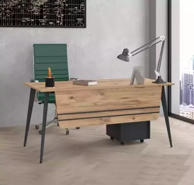 Image de Bureau Bureau Meuble en bois Table d'ordinateur Meuble informatique