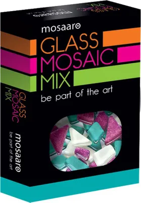 Immagine prodotto di Mosaaro - Set fai da te per mosaico: mix bianco, turchese, glitter e viola - Giocattolo creativo