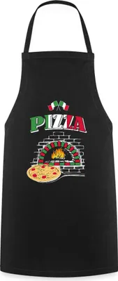 Produktbild von Spreadshirt Weltbester Pizzabäcker Pizza Geschenkidee Geschenk Kochschürze, One size, Schwarz