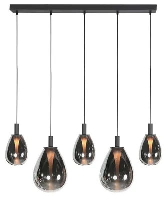 Immagine prodotto di Steinhauer - lampada a sospensione - Glimsy - nero - vetro - grande lampada da tavolo da pranzo - LED - 4197ZW
