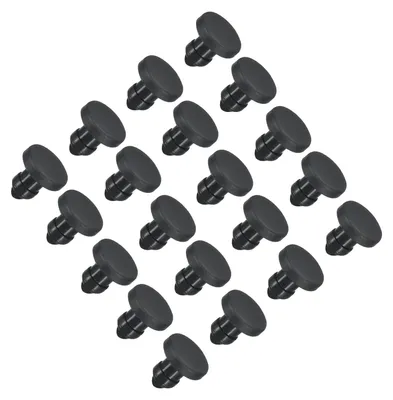 Silikon-Lochstopfen 4 mm, schwarz, 30 Stück