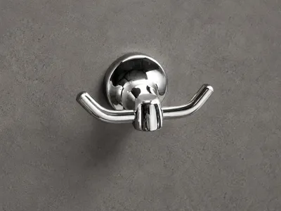 Produktbild von Haceka Aspen 2er Handtuchhaken – Doppelhaken Metall verchromt Wandmontage