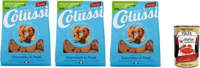 Produktbild von 3x Colussi Kekse mit Schokolade in Stücken 500 g + Italian Gourmet polpa 400g