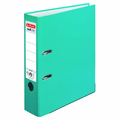 Image de herlitz Classeur maX.file protect, Largeur du dos : 80 mm, turquoise DIN A4, couverture en plastique PP, protection des bords, dos inséré (10094829)
