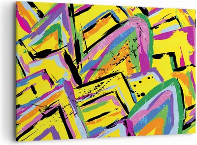 Produktbild von Bild auf Leinwand - Leinwandbild - Abstraktion modern - 120x80cm - Wand Bild - Wanddeko - Leinwanddruck - Bilder - Kunstdruck - Wanddekoration - Leinwand bilder - Wandkunst - AA120x80-4111