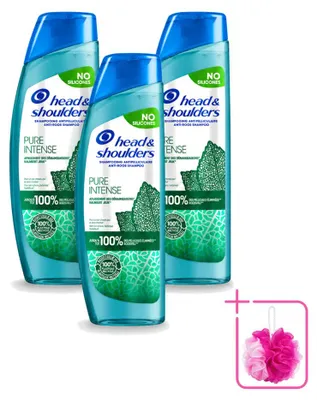 Productafbeelding van 3 x Head & Shoulders Anti-roos Shampoo Pure Intense - 250 ml - Voordeelverpakking - 3 stuks