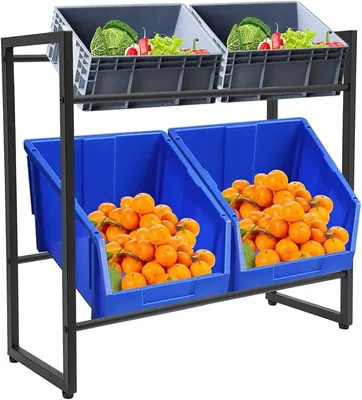 Zdjęcie produktu dla Półka na skrzynki z napojami, metalowa. Stojak na skrzynki z napojami (2-poziomowy)