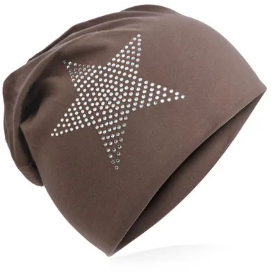 Produktbild von Kinder Beanie StrassStern Graubraun S