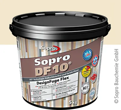 Produktbild von Sopro DF 10 Fliesen 5 kg Design Fuge Fugenmasse Fugenmörtel 1-10mm hellbeige-29