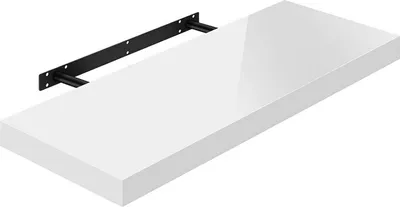 Produktbild von WOLTU Wandregal Volato Wandboard freischwebend hochglänzend Schweberegal CD DVD Regal Bücherregal Holz Board weiß, 70x22.9x3.8cm
