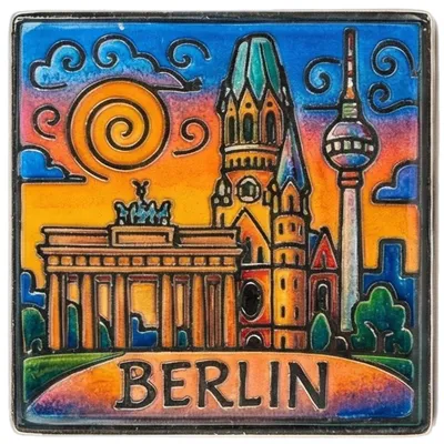 Produktbild von United1871 Berlin Souvenir Magnet für Kühlschrank und Metallflächen, Andenken und Berlin Geschenk, Deutschland Deko