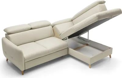 Produktbild von Echtleder Ecksofa "HUGO" mit Bettfunktion