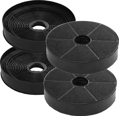 Produktbild von Super Sparset: 4 Stück Ersatzkohlefilter passend für Amica KF 17191 Dunstabzugshaubenzubehör  Kohlefilter für KH 17187 E, KH 17188 E, FH 17174 E, FH 17175 E, ( KF17191 )