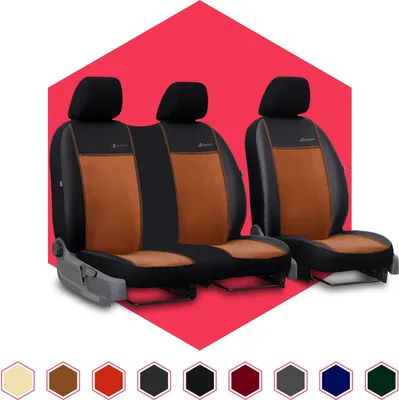 Produktbild von Sitzbezüge Auto Universal Schonbezug Autositzbezüge BUS Transporter Vorne Braun