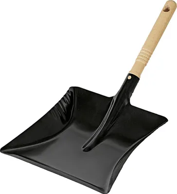 Produktbild von turk 51200 Kehrblech, lackiert mit Holzgriff, schwarz/natur (1 Stück)