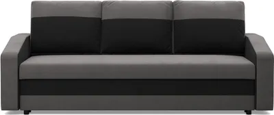 Produktbild von 3-Sitzer Sofa ORION, Sofa mit Schlaffunktion, Liegefläche 200x140cm, Grau/Schwarz