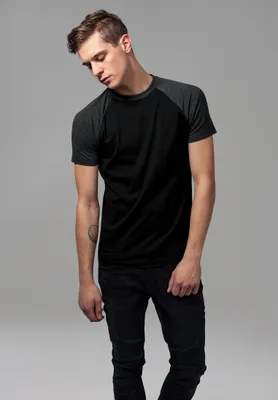 Zdjęcie produktu dla Urban Classics - RAGLAN Contrast T-Shirt schwarz - XXL