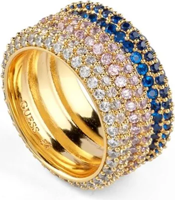Produktbild von Damenring Guess JUBR05140JWYGBL56 16 Gold Blau