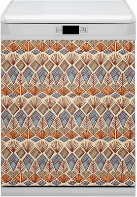 Produktbild von Magnet Folie für Geschirrspüler Küche Magnetmatte 60x70 cm  Nachbildung Geschirrspüle  - Braunes Muster